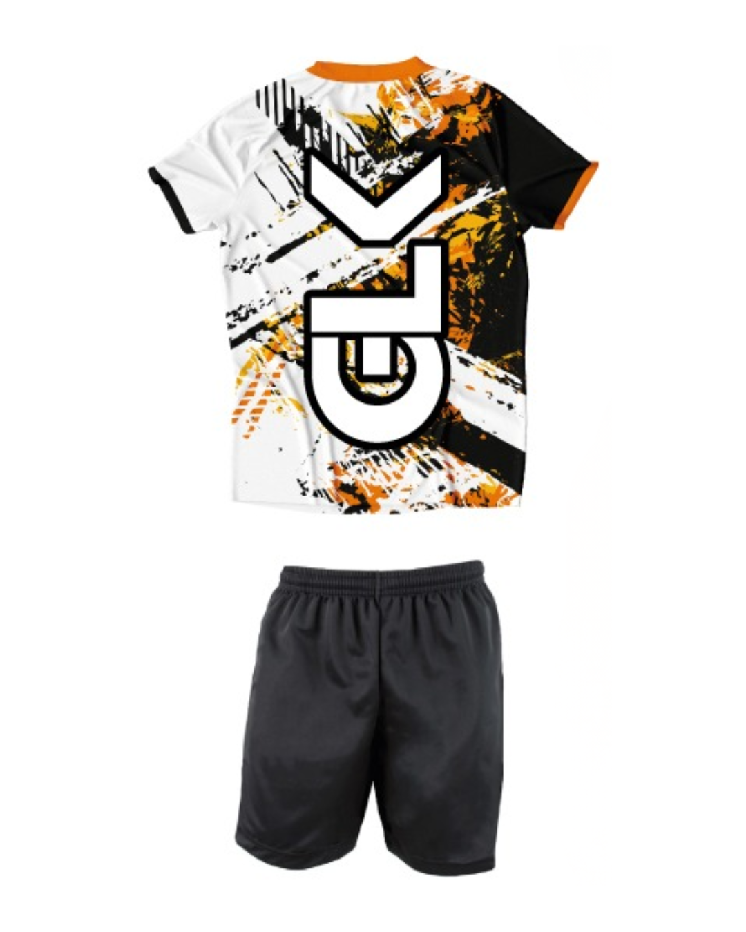 Maglia mezza manica + pantaloncino calcio stampati all over